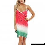 Ensasa Women's Spaghetti Strap Backless Beach Dress Graphic Printed Bikini Cover up Sexy Wrap Dress One Size B07CQGQF8N